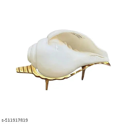 Conch Blowing Artificial Sankh Loud Blowing Shankha for Pooja, Mandir, Aarti Shankh-Set of 1 Piece
