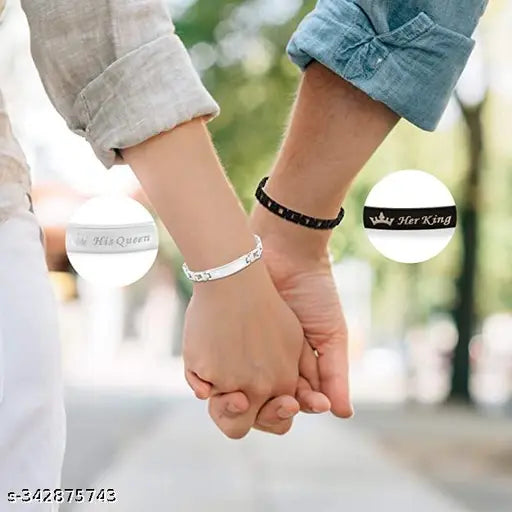 Couple Bracelets | King Queen Bracelets | Gifts For Couples | Fashion Wear Bracelets | Bracelets For Men | Women Bracelets