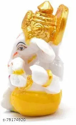 Two Face Ganesha Statue for Car Dashboard Idols Best Handicraft Crystal | Home Temple Decoration | Ganesh Idol | Ganesh Chaturthi Decoration