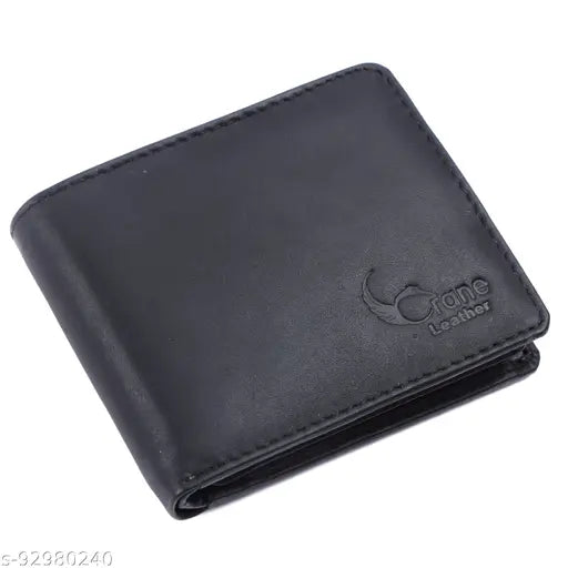 CRANE LEATHERS (Z BLACK)Men black soft genuine leather high quality wallet ( 6 cards slots) new zarnesan wallet