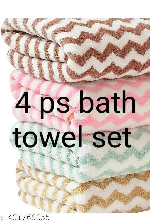 MICROFIBER 4 PS BATH TOWEL SET