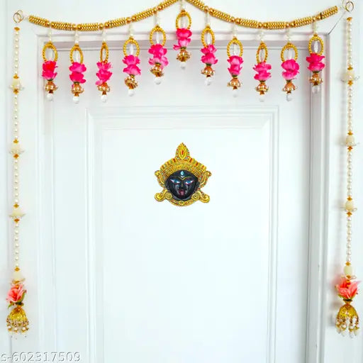 Kaali Maa Metal Face Nazar Battu Evil Eye Protector Vastu Wall Hanging Decor