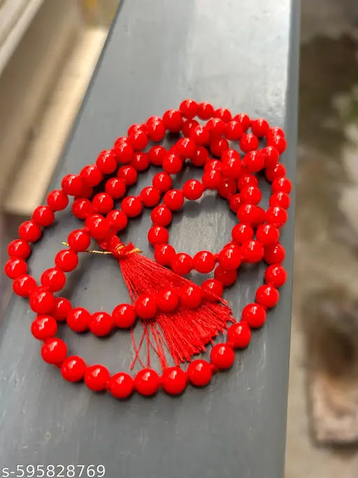 Moonga Mala wearing for men and women Jaap Mala 108 beads