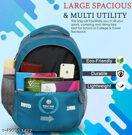 Stylish 35L Waterproof Laptop Backpack for Men & Women - Office, School, college, with free LED watch