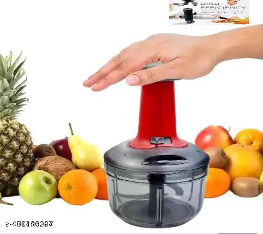 Multicolor classic Manual  hand press Choppers 650 ml with 3 blade  & Chippers
