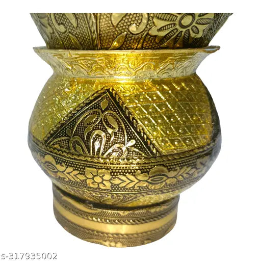 Meenakari Kalash Set For Home Decor For Pooja Kalash In Temple God Prayer And Also Wedding Pooja/Aluminum Meenakari Work Lota Kalash Set