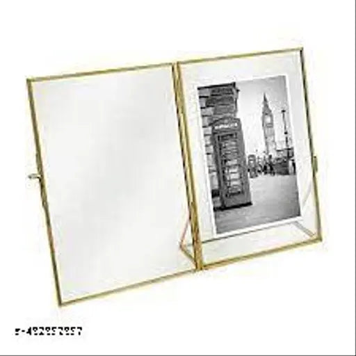 Luxury Brass & Glass Photo Frame Unique Design High Quality Brass Frame For Home & Office Table Decoration Best For Gifting  Home Decorative BLUE RIBBON CORPORATION