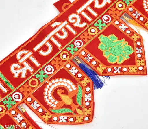 Shree Ganeshay Namah Toran Red