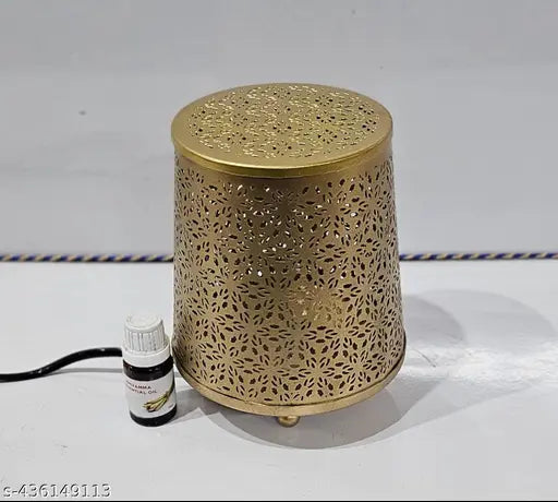 R.R.V. International Elegant Design Aroma Diffuser/Burner with 10 ml Aroma Oil | Made by Galvanized Metal