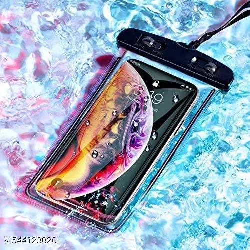 Waterproof Phone Pouch( PACK OF 2)  for Pool&Beach,Underwater Transparent Dry Bag Compatible with iPhone,Samsung,Redmi,Vivo,Oneplus,Mi,Oppo&All Other Smartphones - BLACK