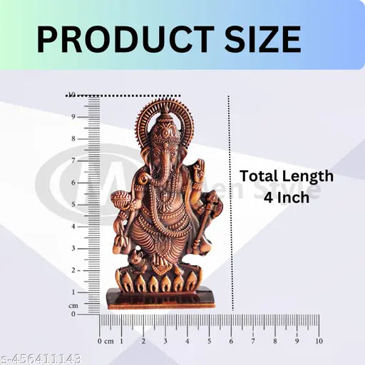 M Men Style Ganesha Idol Lord Ganesh Ji Statue Ganpati Bappa Blessing Murti God Vinayak Figurine Sculpture For Diwali Puja Gifting Home Entrance, Ganesh Chaturthi Copper NewCarDash36