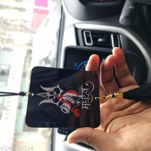 Prints Club Har Har Mahadev  Car Hanger | Mahadev Car Mirror Hanging Accessories
