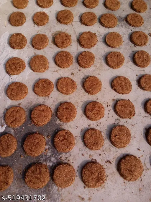 Kali Kapila Gay Dung Uple - 20pieces for havan, Pavitra kanda, Equal Size Uple, upla