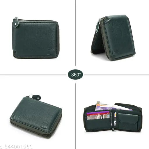 ZEELAND PREMIUM ROUND ZIP WALLETS FOR MEN/WOMEN