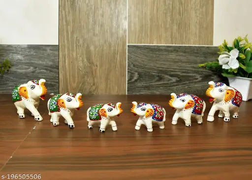 Home Décor Elepahnt Showpiece Idols Hand Craft