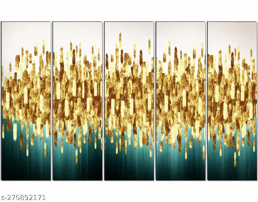 1Artofcreation Set of 5 modern art 6MM MDF large Premium Panel wall painting 24 Inch x 40 Inch
