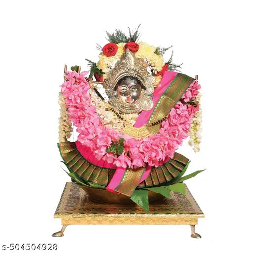 Metal Kalash Kadi, Kalasam Flower Stand Stick For Varalakshmi Pooja & Home Temple Decor (Goldfloor Mount)