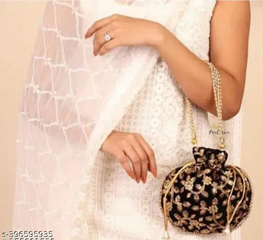 Women Designer Potli Handbags Combo Set For Women and Girls |  Matka Potli Purse Set Multicolored ( Pack of 6 )