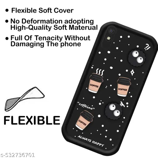 Casetastic Back Cover for Redmi 9A Sport | Cute Fun Cartoon 3D Ball Coffee Rubber Case Body Protection | Rubbber Back Cover