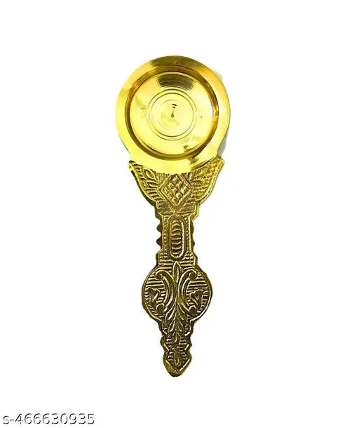 Pure Brass kapoor Aarti size no 3 pack of 1