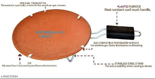 Handmade Clay Stand Tawa – Traditional Indian Griddle for Roti, Paratha & Dosa