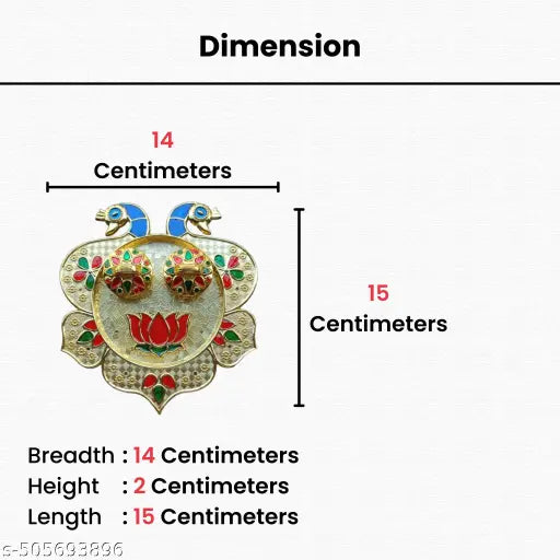 Gold-Plated Kumkum Thali with Trendy & Eye-Catching Design | Kankavati | Golden Kankavati | Puja Products | Puja Thali | Kum Kum | Pack Of 1 Piece |