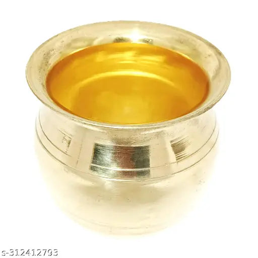 KAPER Brass Kalash Lota for Pooja/Puja Mandir Decoration(2.5 Inches) Set of 4