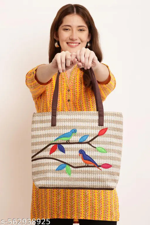 Designer Jute Handbag for Woman Shoulder Handbag for Woman College Hand Bag for Women