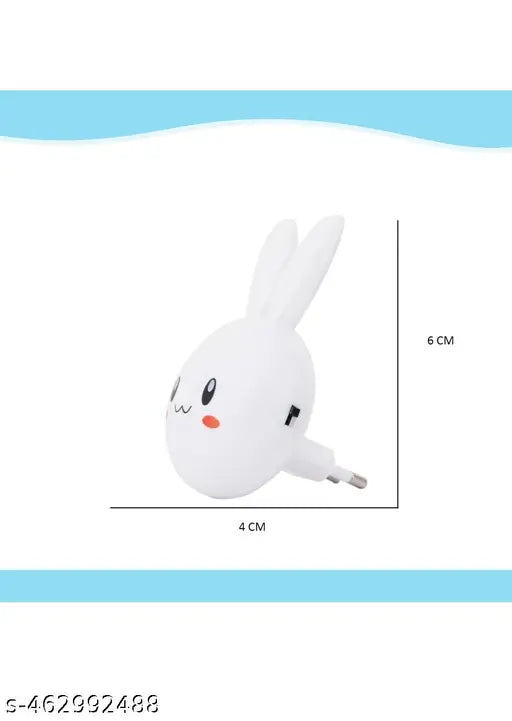Decorative Unique LED Night Lamp Night Light for Bedroom Hall Dinning Room Any Space at your Home | Socket 2 Plug & Pin Jack(White)