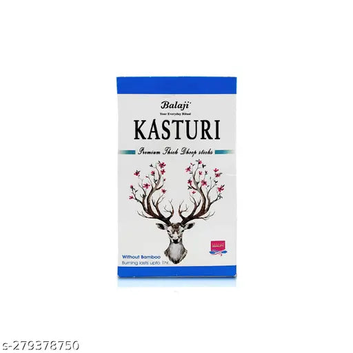 Airtick Box Pack of 2 (10 Sticks Per Box) Kasturi Premium Thick Dhoop Incense Sticks for Aroma & Smoke, Extra Freshness, Home Temple Worship, Purification, Atmosphere Positive Energy, Havan Poojan, Aarti