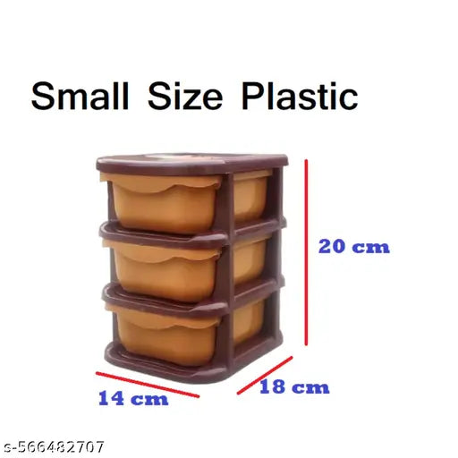 Plastic Cosmetic(Size-14cm-20cm-18cm) Storage Boxes Drawer Makeup Jewellery Lipstick Holder Storage Organizer Boxes Storage Vanity Boxes
