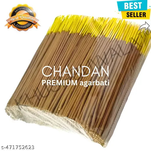 Premium Kesar Chandan Agarbatti 375g | Long Lasting Sandalwood Incense Sticks for Puja & Meditation