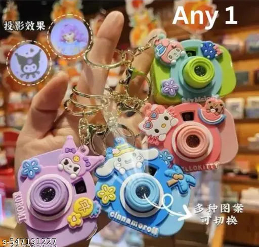 Creative Simulation Projection Camera Keychain | Keychain for Car, Bike, Home | Key Chain with Ring | Gift for Men, Women, Girls, Boys, Set of 1