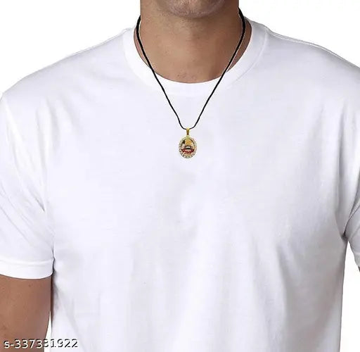 Lord Jai Shree Baba Khatu Shyam/Barbarika Ji Locket Pendant Necklace Dori Stainless Steel Pendant Set
