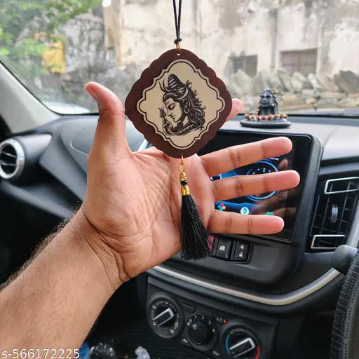 Lord Shiv Ji Car Hanging Idol | Spiritual Rearview Mirror Accessory