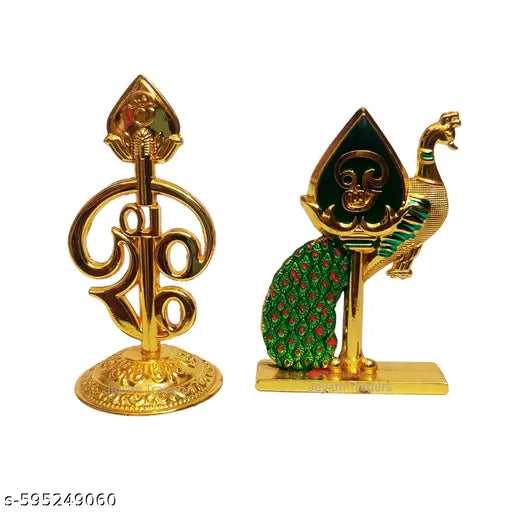 Om Vel metal & Vel with Peacock metal