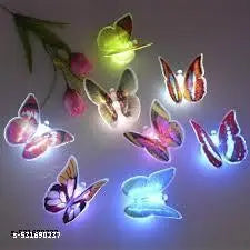 5 Pcs 3D Butterfly LED Night Lamp – Colorful Wall Light for Bedroom, Living Room, Kids Room & Lobby Decor | Battery Operated Decorative Night Light