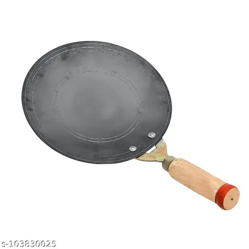 9 inch, Iron Tawa, Original Handmade Loha Iron Lokhand Roti/Chapati Tawa with Wooden Handle  (23cm)
