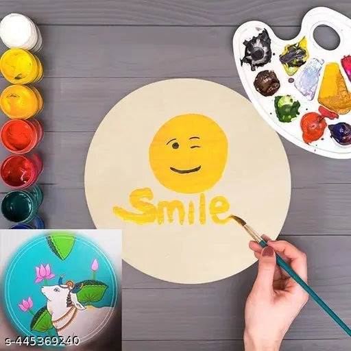 Wooden Rangoli Stencils Set for Diwali Decoration | Home Decoration (4 pcs, 4x4 inches)  By Sr Enterprises