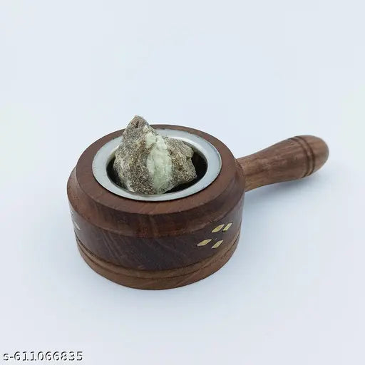 Wooden Loban Dan bakhoor and loban burner with Ash catcher