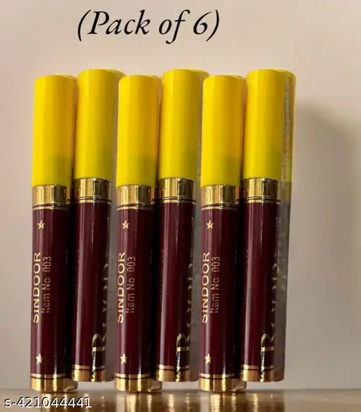 Fancy and Trendy Maroon Kumkum Liquid Sindoor Pack of 6 Pcs.