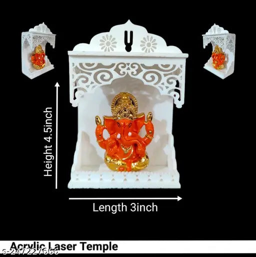 Sai Amrut Gifts Shirdi  Acrylic Ganpati Stand for car dashboard
