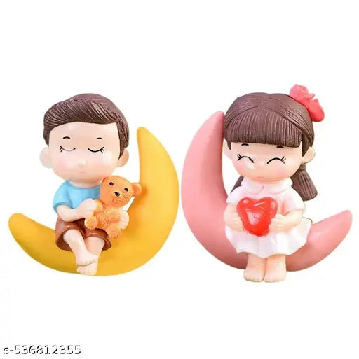 Exopick Figurines Moon Lovers Miniature Couple Figurines Couples Miniatures Boy Girl Lovers Figurine
