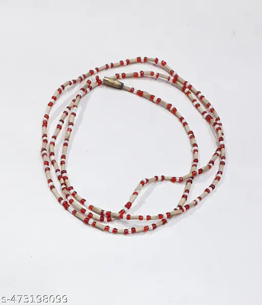 Tulsi Kanthi Mala 2 Round With Tulsi Beads & Crystal Wood Chains