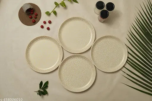 Ariya Melamine Round "12" Inch Urmi Thali P2 Dinner Plate / Party Plate / Lunch Plate /Dosa Plate / Big Size Plate / Dinner Plate Set of 3 (full plates) plate, dinner set full set Catering Plate, Restaurant Plate, Heavy Premium Quality Plate, (COLOUR AS A