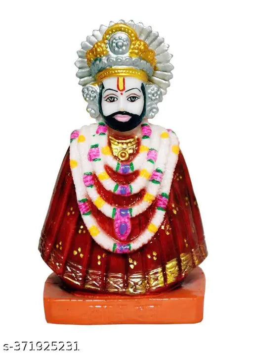 Khatu Shyam Ji Marble Statue Idol for Home Temple (Multi Colour)