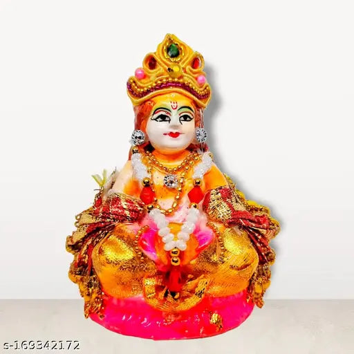 Divine Bazaar Dhan Kuber Statue, Kuber ji Murti ,Kuber ji Murti For Home Temple Pooja Decorative Showpiece