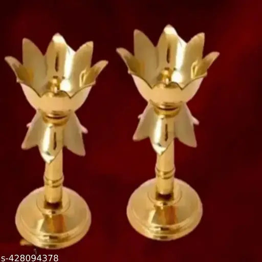 Brass Kamal Jiot Stand Pack of 2