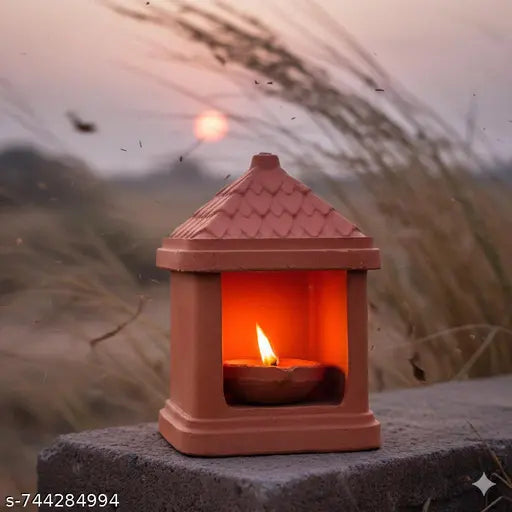 Handcrafted Terracotta Akhand Narkel Diya Traditional Mitti Diya for Pooja, Tulsi Decor, Diwali & Festive Lighting | Eco-Friendly Home Décor | Ideal for Puja Ghar