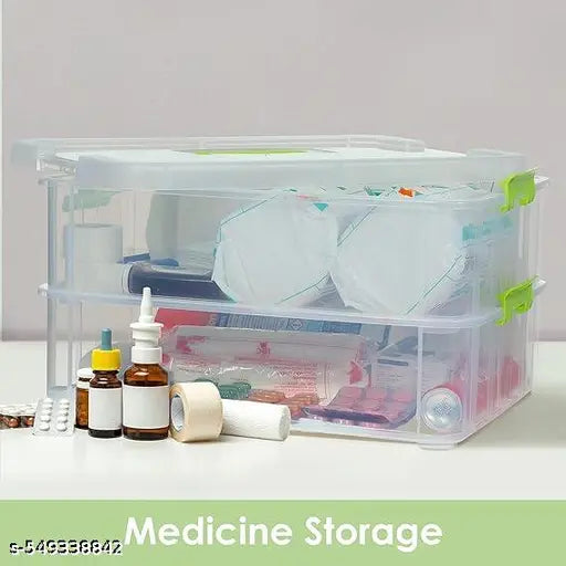 sstationery storage box  plastic boxes for Storage transparent boxes for storage, Portable & Stackable Space Saving Organiser with Lid for Medicine, Jewelry, Arts & Crafts, Buttons, Beads (4 TIER, Green)